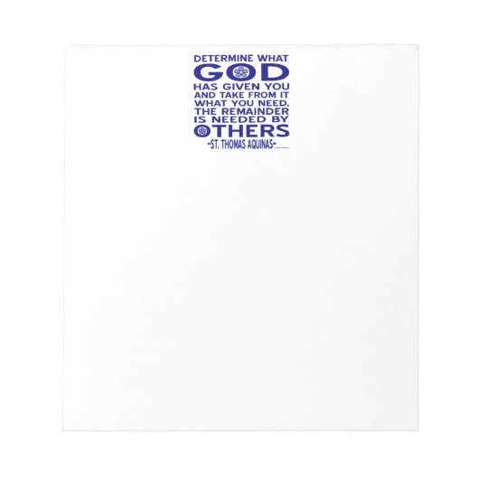 St. Thomas Aquinas citaat Notitieblok (Voorkant)