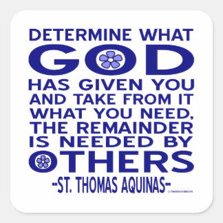 St. Thomas Aquinas citaat Vierkante Sticker