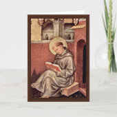 St. Thomas Aquinas door Gentile da Fabriano Kaart (Voorkant)