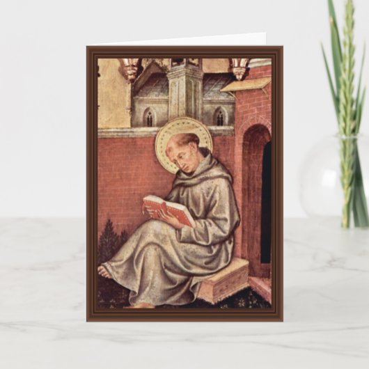 St. Thomas Aquinas door Gentile da Fabriano Kaart (Voorkant)
