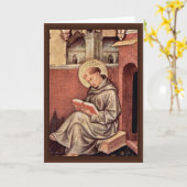 St. Thomas Aquinas door Gentile da Fabriano Kaart (Gele Bloem)