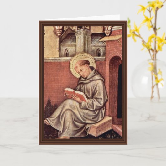 St. Thomas Aquinas door Gentile da Fabriano Kaart (Gele Bloem)
