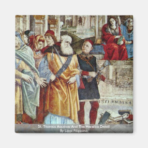 St. Thomas Aquinas en het Heretics Detail Magneet