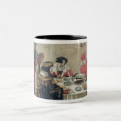 St. Thomas Aquinas en Louis IX Tweekleurige Koffiemok (Center)