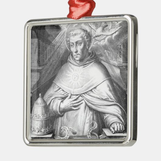 St. Thomas Aquinas Metalen Ornament (Links)