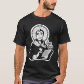 St Thomas Aquinas Patron Saint van Studenten Catho T-shirt (Voorkant)