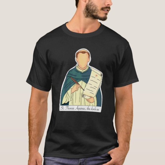 St Thomas Aquinas Patroonheilige Van Studenten Kat T-shirt (Voorkant)