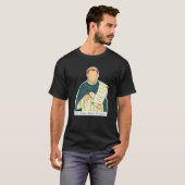 St Thomas Aquinas Patroonheilige Van Studenten Kat T-shirt (Voorkant volledig)