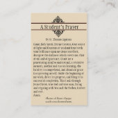 ST. THOMAS AQUINAS PRAYER HOLY CARD VISITEKAARTJE (Achterkant)