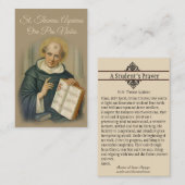 ST. THOMAS AQUINAS PRAYER HOLY CARD VISITEKAARTJE (Voorkant / Achterkant)