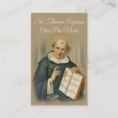 ST. THOMAS AQUINAS PRAYER HOLY CARD VISITEKAARTJE (Voorkant)