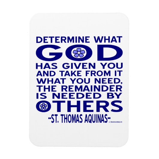 St. Thomas Aquinas Quote Magneet (Verticaal)