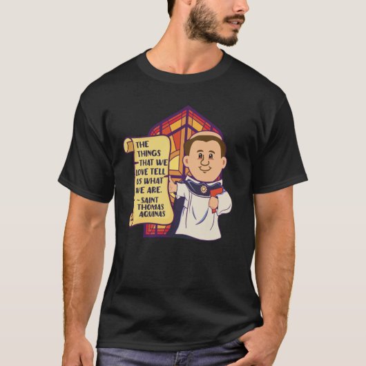 St Thomas Aquinas Quotes Summa Theologica katholie T-shirt (Voorkant)