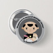 St. Thomas Aquinas Ronde Button 5,7 Cm (Voorkant /achterkant)