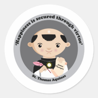 St. Thomas Aquinas Ronde Sticker