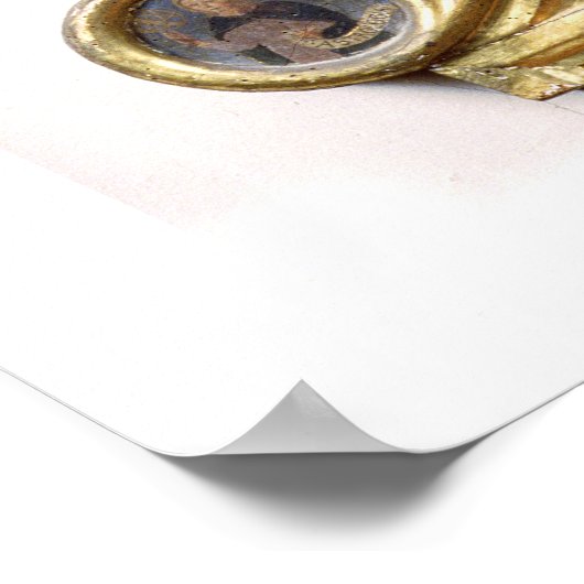 St. Thomas Aquinas Teaching (olie op het panel) Poster (Hoek)