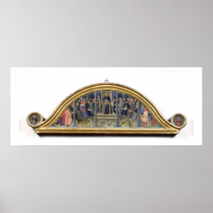 St. Thomas Aquinas Teaching (olie op het panel) Poster