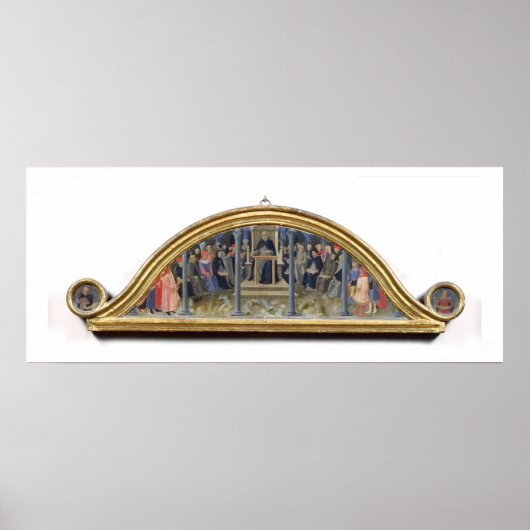 St. Thomas Aquinas Teaching (olie op het panel) Poster (Voorkant)