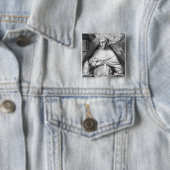 St. Thomas Aquinas Vierkante Button 5,1 Cm (In situ)