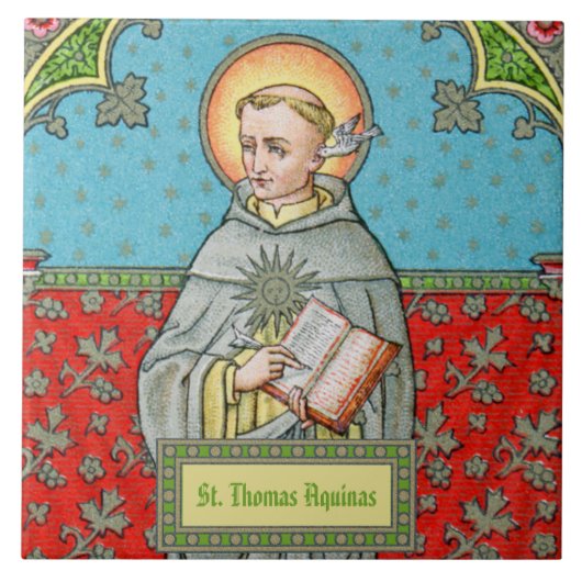 St. Thomas Aquinas (VVP 002) Tegeltje (Voorkant)