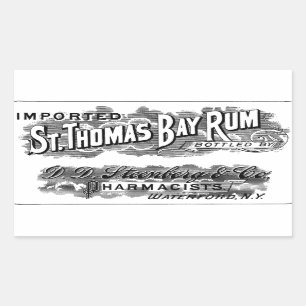  St. Thomas Bay Rum Adverteren Logo Label