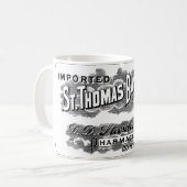 St. Thomas Bay Rum Adverteren Logo Label Koffiemok (Voorkant links)
