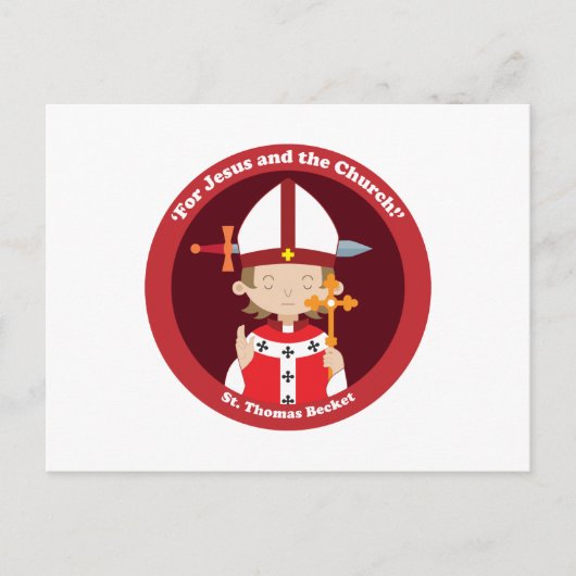 St. Thomas Becket Briefkaart (Voorkant)