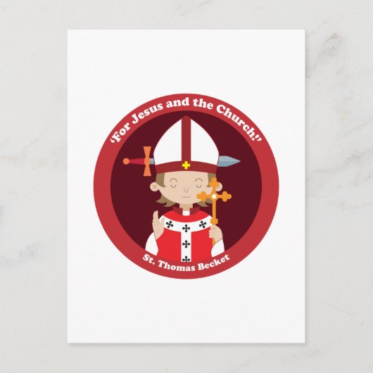 St. Thomas Becket Briefkaart (Voorkant)