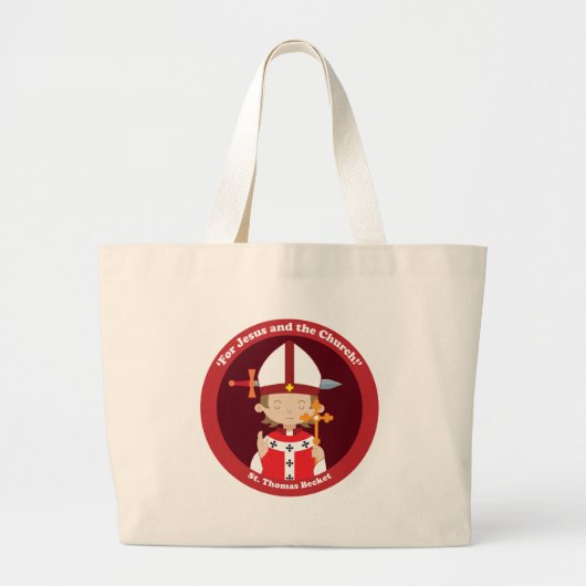 St. Thomas Becket Grote Tote Bag (Voorkant)