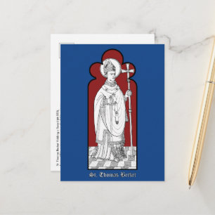 St. Thomas Becket Holding a Sword (M 033) Briefkaa Briefkaart