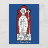 St. Thomas Becket Holding a Sword (M 033) Briefkaa Briefkaart (Voorkant)