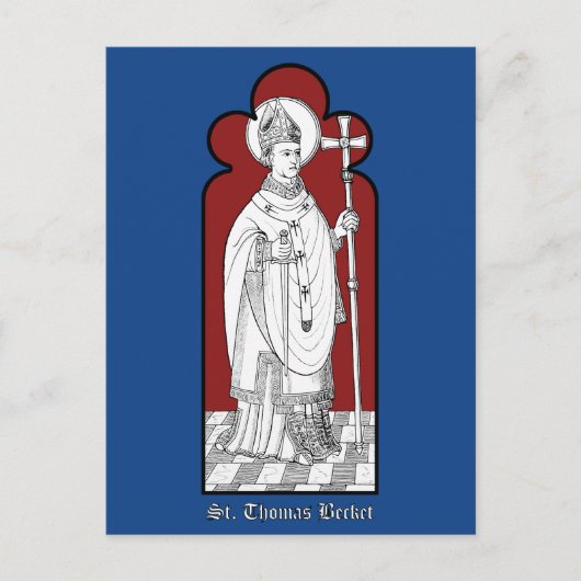St. Thomas Becket Holding a Sword (M 033) Briefkaa Briefkaart (Voorkant)