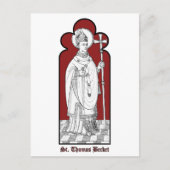 St. Thomas Becket Holding a Sword (M 033) Briefkaart (Voorkant)