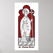 St. Thomas Becket Holding a Sword (M 033) Poster (Voorkant)