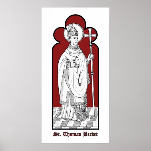 St. Thomas Becket Holding a Sword (M 033) Poster (Voorkant)