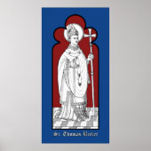 St. Thomas Becket Holding a Sword (M 033) Poster (Voorkant)