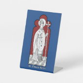 St. Thomas Becket Holding a Sword (M 033) Reclamebord Met Voetstuk (Voorkant)