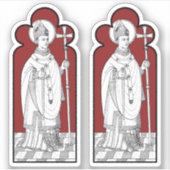 St. Thomas Becket Holding a Sword (M 033) Sticker (Voorkant)