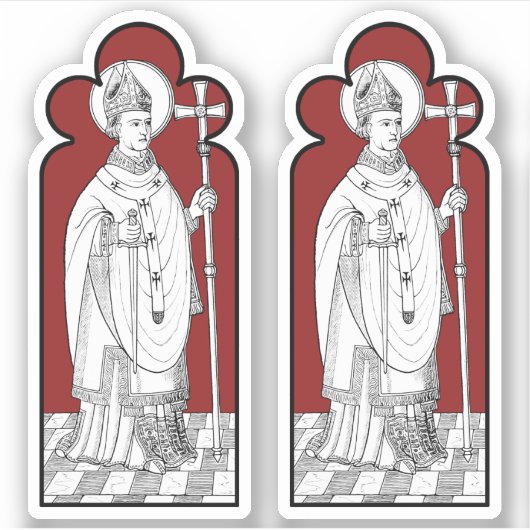 St. Thomas Becket Holding a Sword (M 033) Sticker (Voorkant)