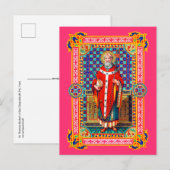 St. Thomas Becket in Red Chasuble (K 34) Briefkaart (Voorkant / Achterkant)