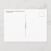 St. Thomas Becket in Red Chasuble (K 34) Briefkaart (Achterkant)