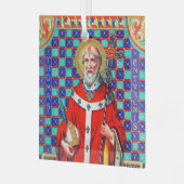 St. Thomas Becket in Red Chasuble (K 34) Glas Ornament (Voorkant links)