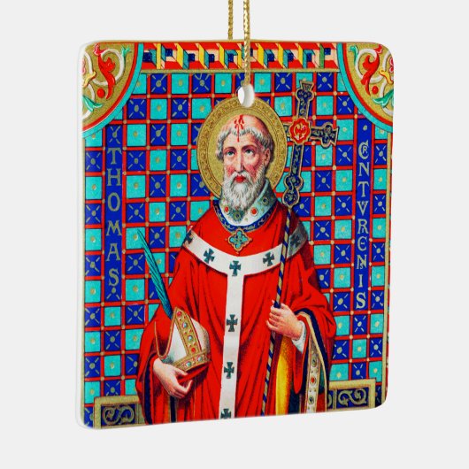 St. Thomas Becket in Red Chasuble (K 34) Keramisch Ornament (Rechts)