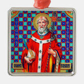 St. Thomas Becket in Red Chasuble (K 34) Metalen Ornament (Voorkant)