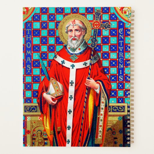 St. Thomas Becket in Red Chasuble (K 34) Planner (Achterkant)