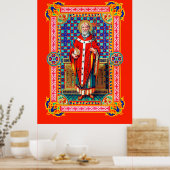 St. Thomas Becket in Red Chasuble (K 34) Poster (Keuken)