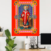 St. Thomas Becket in Red Chasuble (K 34) Poster (Thuiskantoor)