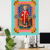 St. Thomas Becket in Red Chasuble (K 34) Poster (Thuiskantoor)
