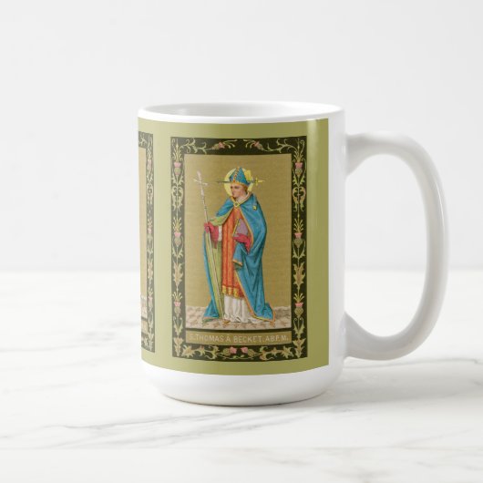 St. Thomas Becket met zwaard in Miter (P 005) Koffiemok (Rechts)