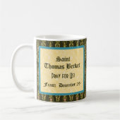 St. Thomas Becket met zwaard in Miter (P 005) Koffiemok (Links)